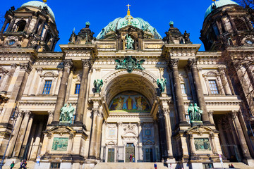 Fototapeta na wymiar Berlin Cathedral (Berliner Dom) famous landmark in Berlin City,