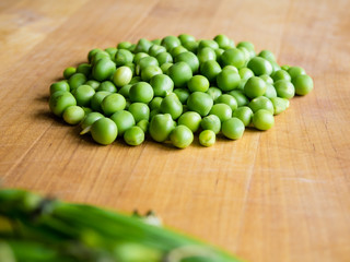 Pile of podded peas