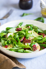 Mâche with Apple and Pomegranate salad