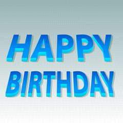 Happy Birthday bending 3d text style