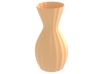 ceramics vase 3d render in beige