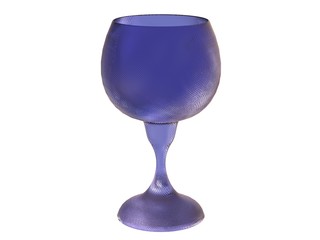 glass render in blue tones