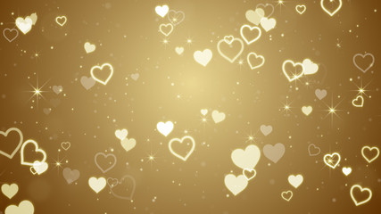 gold hearts and stars
