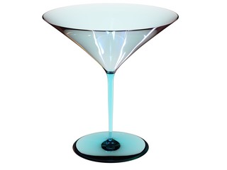 glass render in blue tones