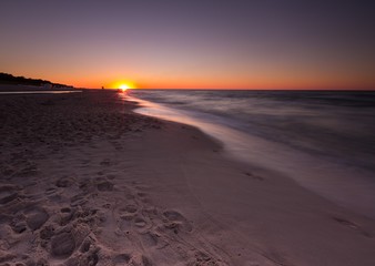 Beautiful sunset over Baltic sea
