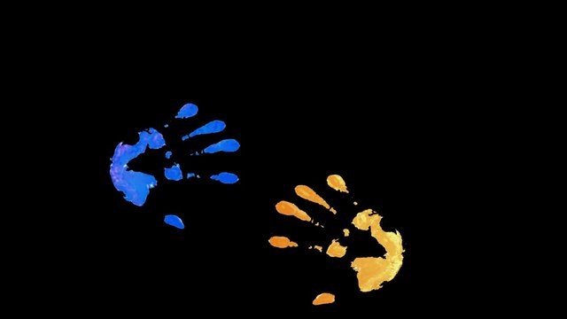 Handprints In Different Colors