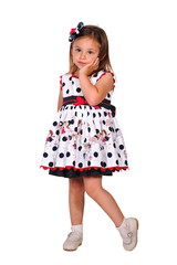 Happy child girl isolated on white background