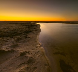 Beautiful sunset over Baltic sea