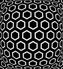 Geometric hexagons pattern. Textured background.