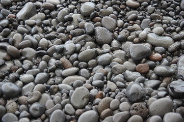 Schwarzer Steinstrand auf Madeira