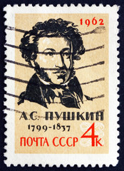 Postage stamp Russia 1962 Alexander Pushkin, Author