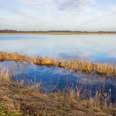 Überflutete Felder im Teufelsmoor, Hammeniederung