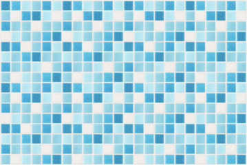 small square tiles of blue and white color