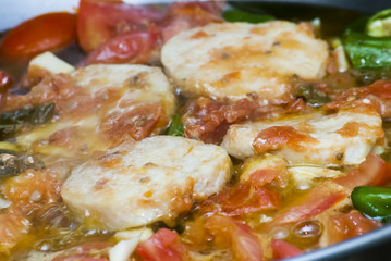 Rice with seafood cooking