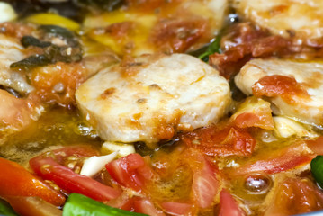 Rice with seafood cooking