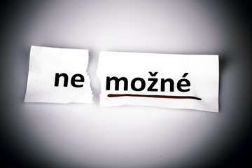 The word impossible changed to possible in czech