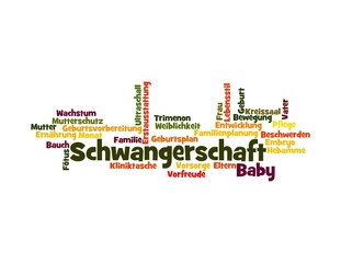 Schwangerschaft Wortwolke