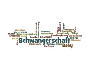 Schwangerschaft Wortwolke