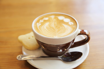 coffee on wood background