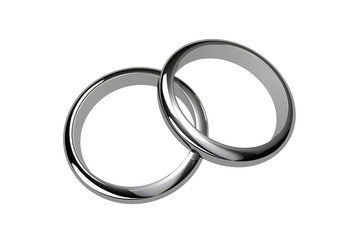 two silver rings
