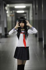 Fototapeta premium asian schoolgirl