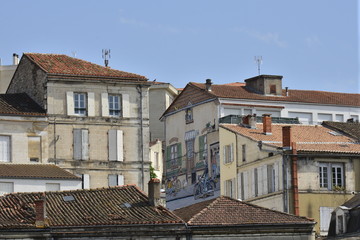 L'une des fresques sur une maison dans la ville d'Angoulême 
