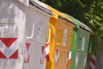 city trash cans