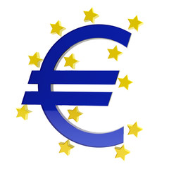 Euro - symbol with stars
