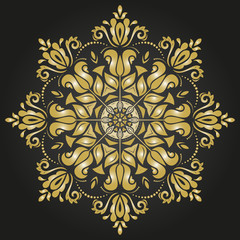 Damask Vector Orient Pattern