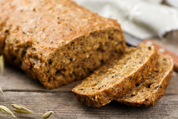 home-made bread with bran