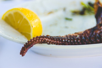 The Octopus with lemon