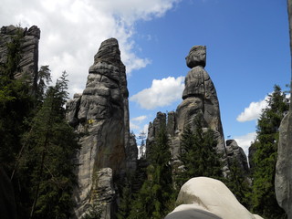 The rocks in Adrspach, Czech Republic