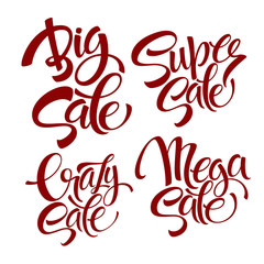 Vector set Sale lettering