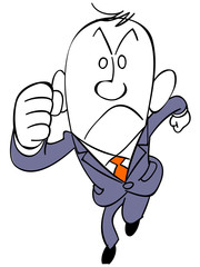 ダッシュするビジネスマン