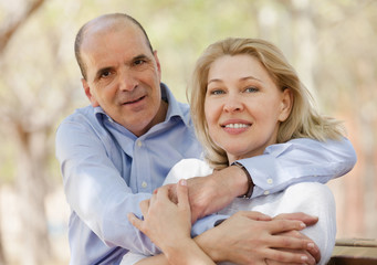Fototapeta premium Portrait of mature positive family