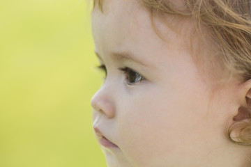 Profile of sweet baby boy