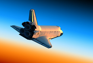 Fototapeta na wymiar Space Shuttle Landing