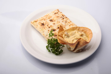 Warm pita bread with stuffing