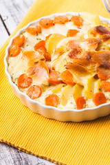 Potato and carrot gratin