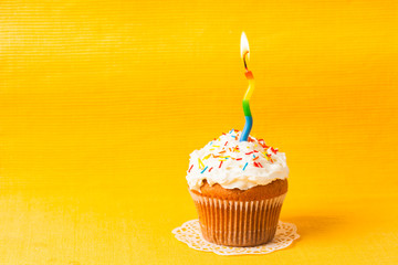 Cupcake with candle 