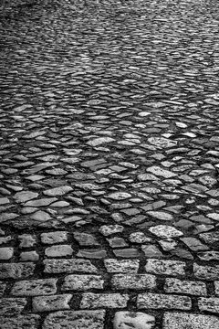 tiles road - black and white