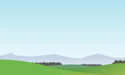 Rolgordijnen Vector landschapsachtergrond 1 © olliethedesigner