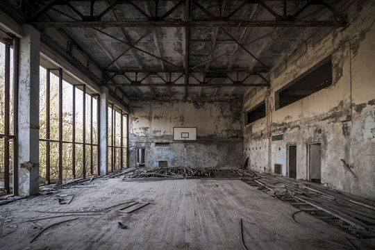 Chernobyl - Abandoned basketball court