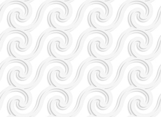 Paper white striped spiral waves