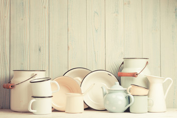 Enamelware still life