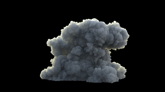 4K huge backlit smoke, on black background, with alpha, ready for compositing (uhd 3840x2160, ultra high definition, 1920x1080, 1080p) high detailed smoke