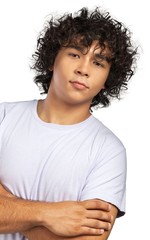 Grunge, male, afro.