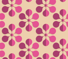 Retro fold purple six pedal flowers