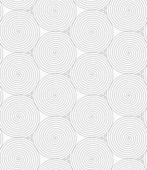 Slim gray merging spirals with crossed triangles