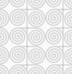 Slim gray striped spirals crossing